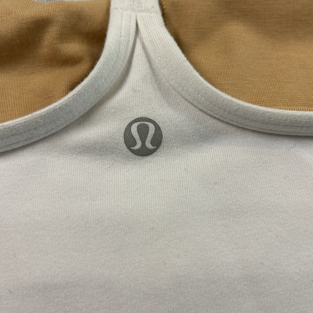 Lululemon White Razorback Workout Top - Picture 4 of 5